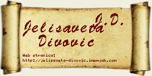 Jelisaveta Divović vizit kartica